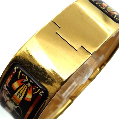 Hermes HERMES location L01 201 bangle watch vintage ladies 